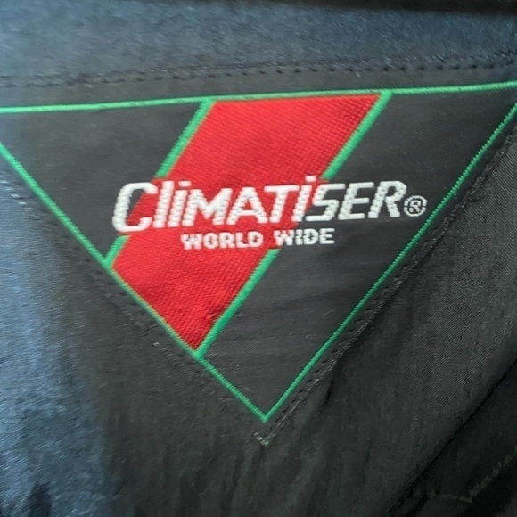 Vintage 80s ski jacket retro nylon black button up shoulder padded - Picture 15 of 16